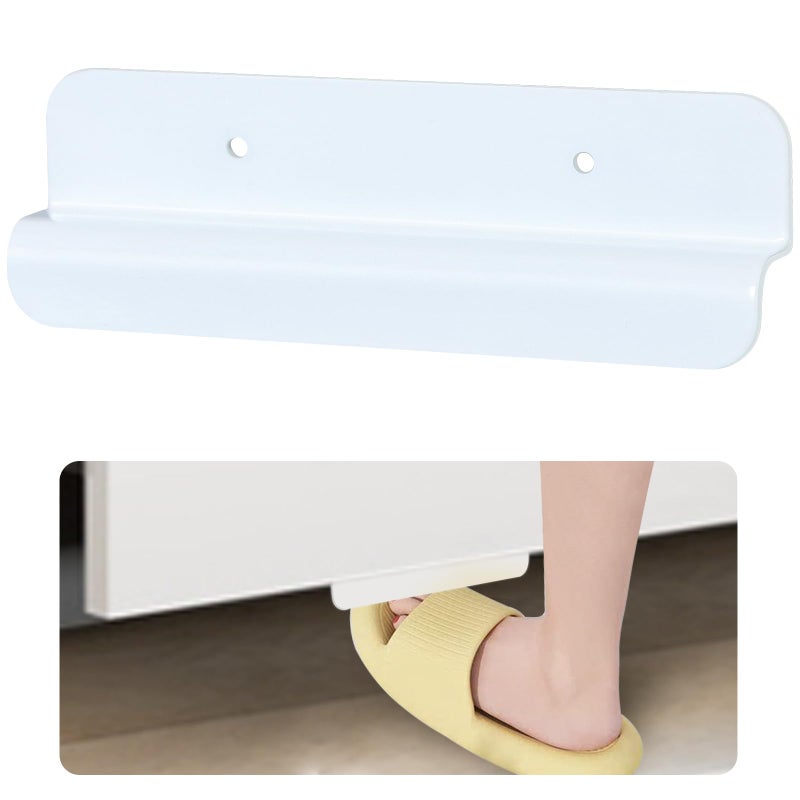 Sozize Cabinet Foot Pull for Trash Can - Touchless Handle for Full Overlay Cabinet Door (1pcs, White) - Image 1